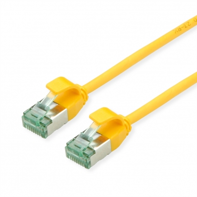 Roline Recycled Material ROLINE RM U/FTP DataCenter Patch Cord Cat.6A (Class EA), slim, yellow, 5 m