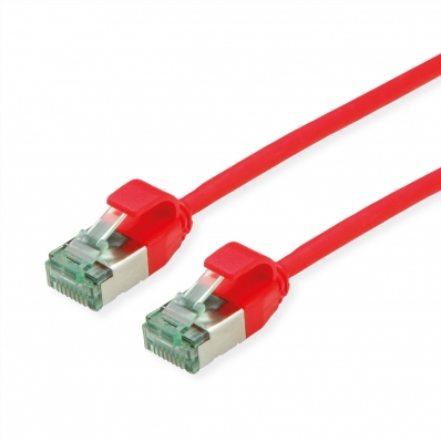 Roline Recycled Material ROLINE RM U/FTP DataCenter Patch Cord Cat.6A (Class EA), slim, red, 5 m