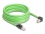 Delock RJ45 Network Cable Cat.6A plug to plug downwards angled SF/UTP suitable for drag chains PUR (TPU) 5 m green