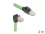 Delock RJ45 Network Cable Cat.6A plug to plug downwards angled SF/UTP suitable for drag chains PUR (TPU) 2 m green