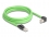 Delock RJ45 Network Cable Cat.6A plug to plug downwards angled SF/UTP suitable for drag chains PUR (TPU) 2 m green