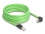 Delock RJ45 Network Cable Cat.6A plug to plug upwards angled SF/UTP suitable for drag chains PUR (TPU) 5 m green