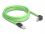 Delock RJ45 Network Cable Cat.6A plug to plug upwards angled SF/UTP suitable for drag chains PUR (TPU) 2 m green