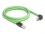 Delock RJ45 Network Cable Cat.6A plug to plug upwards angled SF/UTP suitable for drag chains PUR (TPU) 1 m green