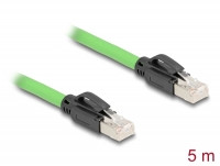 Delock RJ45 Network Cable Cat.6A plug to plug SF/UTP suitable for drag chains PUR (TPU) 5 m green