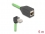 Delock RJ45 Network Extension Cable Cat.6A plug downwards angled to jack SF/UTP suitable for drag chains PUR (TPU) 5 m green