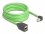 Delock RJ45 Network Extension Cable Cat.6A plug downwards angled to jack SF/UTP suitable for drag chains PUR (TPU) 5 m green