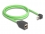 Delock RJ45 Network Extension Cable Cat.6A plug upwards angled to jack SF/UTP suitable for drag chains PUR (TPU) 1 m green