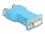 Delock D-Sub 9 female to M12 male and female 5 pin A-coded CAN bus splitter 180° blue