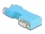 Delock D-Sub 9 male and female to M12 male and female 5 pin A-coded CAN bus splitter 90° blue