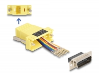 Delock D-Sub 15 pin male to RJ45 female Assembly Kit yellow