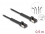 Delock RJ45 Slim Network Cable Cat.6A U/FTP angled black 0.5 m