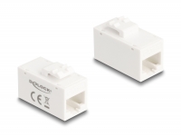 Delock Keystone Module RJ45 jack to RJ45 jack Cat.6A UTP white