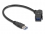 Delock USB 5 Gbps Type-A panel mount female 45° angled to Type-A male with 30 cm cable black