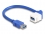 Delock Keystone Module Cable USB 5 Gbps Type-A female to USB Type-A female 90° angled 20 cm blue