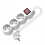 VALUE French Power Strip, 3-way, with illuminated Switch, white, 3 m