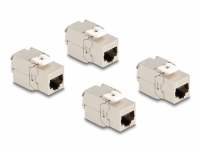 Delock Keystone Module RJ45 jack Cat.6A STP 4 pieces