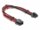 Delock Extension Cable 8 pin male to 6 + 2 pin PCIe female textile shielding red-black 30 cm