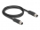 Delock M12 Cable L-coded 4 pin male to male PUR suitable for drag chains 1 m black