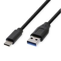 ROLINE RM USB 3.2 Gen 1 Cable, A-C, M/M, black, 1 m