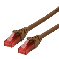 ROLINE UTP Cable Cat.6 Component Level, LSOH, brown, 3 m