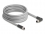 Delock M12 Cable L-coded 5 pin male right angled to female straight PUR suitable for drag chains 5 m grey