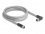 Delock M12 Cable L-coded 5 pin male right angled to female straight PUR suitable for drag chains 2 m grey