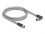 Delock M12 Cable L-coded 5 pin male right angled to female straight PUR suitable for drag chains 1 m grey