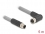 Delock M12 Cable L-coded 5 pin male straight to female right angled PUR suitable for drag chains 5 m grey