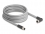 Delock M12 Cable L-coded 5 pin male straight to female right angled PUR suitable for drag chains 5 m grey