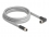 Delock M12 Cable L-coded 5 pin male straight to female right angled PUR suitable for drag chains 2 m grey