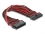 Delock Extension Cable 24 pin ATX male to 24 pin ATX female textile shielding red-black 30 cm