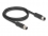 Delock M12 Cable L-coded 4 pin male to female PUR suitable for drag chains 1 m black