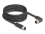 Delock M12 Cable L-coded 4 pin male right angled to female straight PUR suitable for drag chains 5 m black