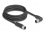 Delock M12 Cable L-coded 4 pin male right angled to female straight PUR suitable for drag chains 3 m black