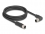 Delock M12 Cable L-coded 4 pin male right angled to female straight PUR suitable for drag chains 2 m black