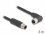 Delock M12 Cable L-coded 4 pin male straight to female right angled PUR suitable for drag chains 3 m black