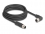 Delock M12 Cable L-coded 4 pin male straight to female right angled PUR suitable for drag chains 3 m black