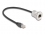 Delock RJ45 built-in jack with cable plug Cat.5e STP 30 cm aluminium