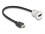 Delock HDMI built-in female 8K 60 Hz with cable plug 30 cm aluminium