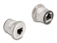 Delock RJ45 built-in jack coupler Cat.6 STP aluminium