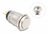 Delock Push Button for Installation 19 mm 3 x solder connection