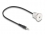 Delock Stereo 3.5 mm 3 pin built-in female with cable male 30 cm aluminium