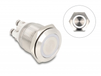 Delock Push Button for Installation 19 mm 4 x Screw Terminal LED white