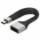 ROLINE USB 3.2 Gen 2 Silicone Cable, C-A, M/F, black, 11 cm