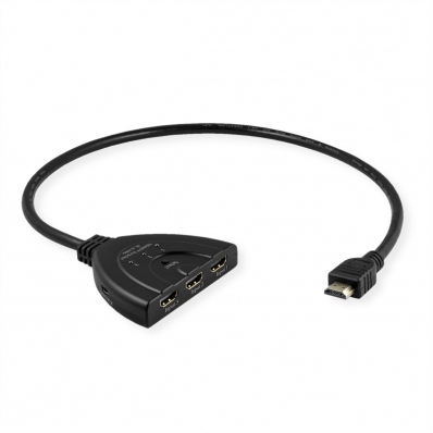 VALUE HDMI Switch, 3x1, 4K60Hz, Pigtail