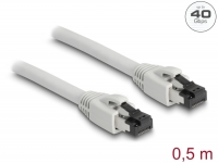 Delock RJ45 Network Cable Cat.8.1 S/FTP 0.5 m up to 40 Gbps grey