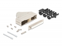 Delock Sub-D connector housing 37 pin metal including female connector and mounting material