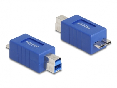 Delock USB 5 Gbps Adapter USB Type-B male to USB Micro-B male (crossed)