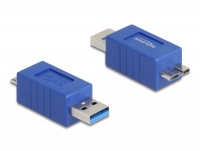 Delock USB 5 Gbps Adapter USB Type-A male to USB Micro-B male (crossed)